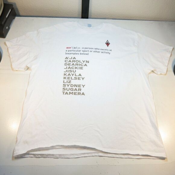 A'ja Wilson LAS VEGAS ACES WNBA ROSTER BASKETBALL T SHIRT XXL 1St Season - Picture 2 of 2